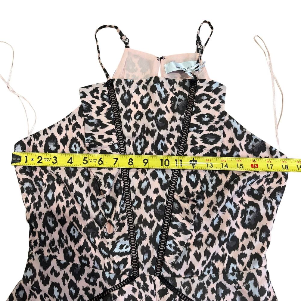 NWT Adelyn Rae Camille Fit and Flare Dress Leopard Cheetah‎ Print Tiered Medium - Picture 11 of 12